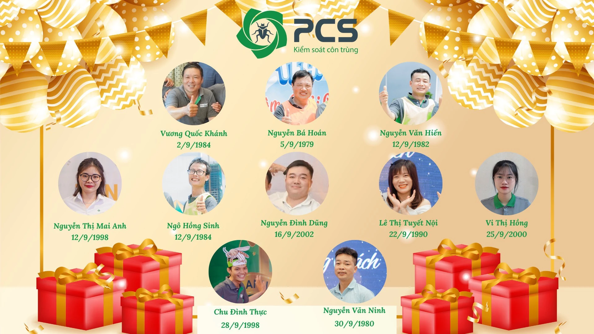 PCS chúc mừng sinh nhật các thành viên Tháng 9