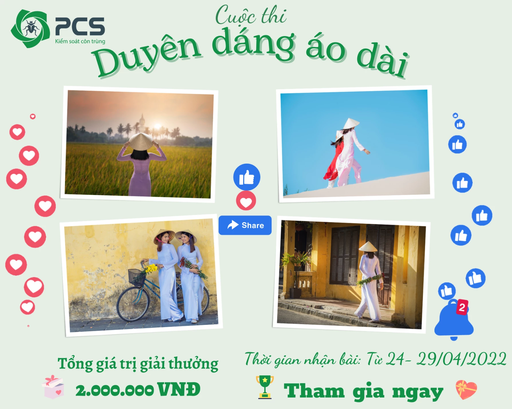 PCS tổ chức cuộc thi Duyên dáng Áo dài