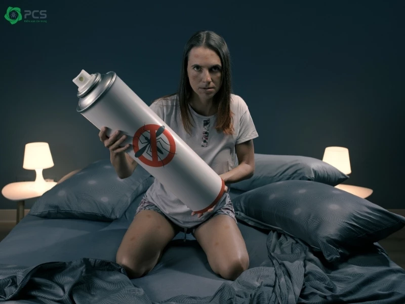 Bình xịt muỗi sử dụng trong phòng ngủ