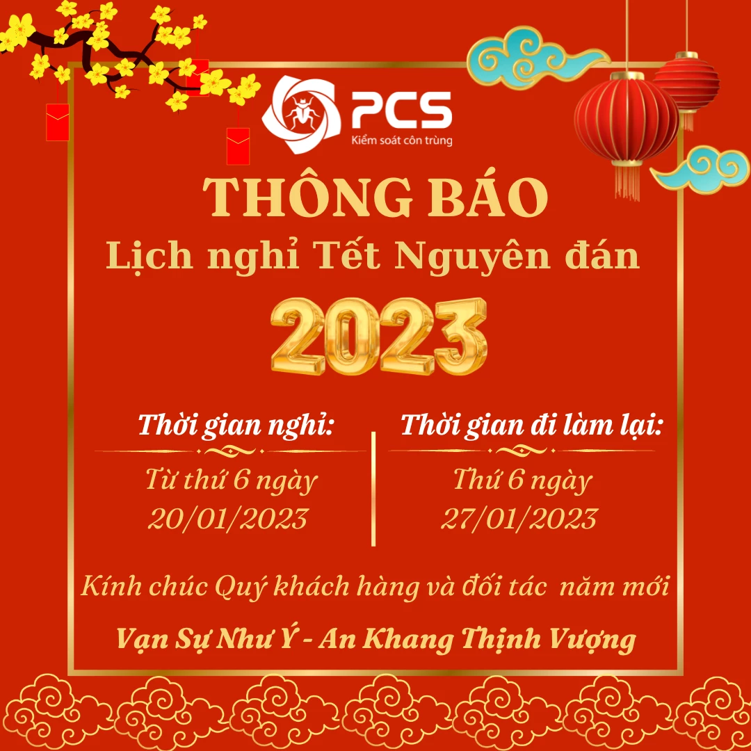 LỊCH NGHỈ TẾT NGUYÊN ĐÁN 2023