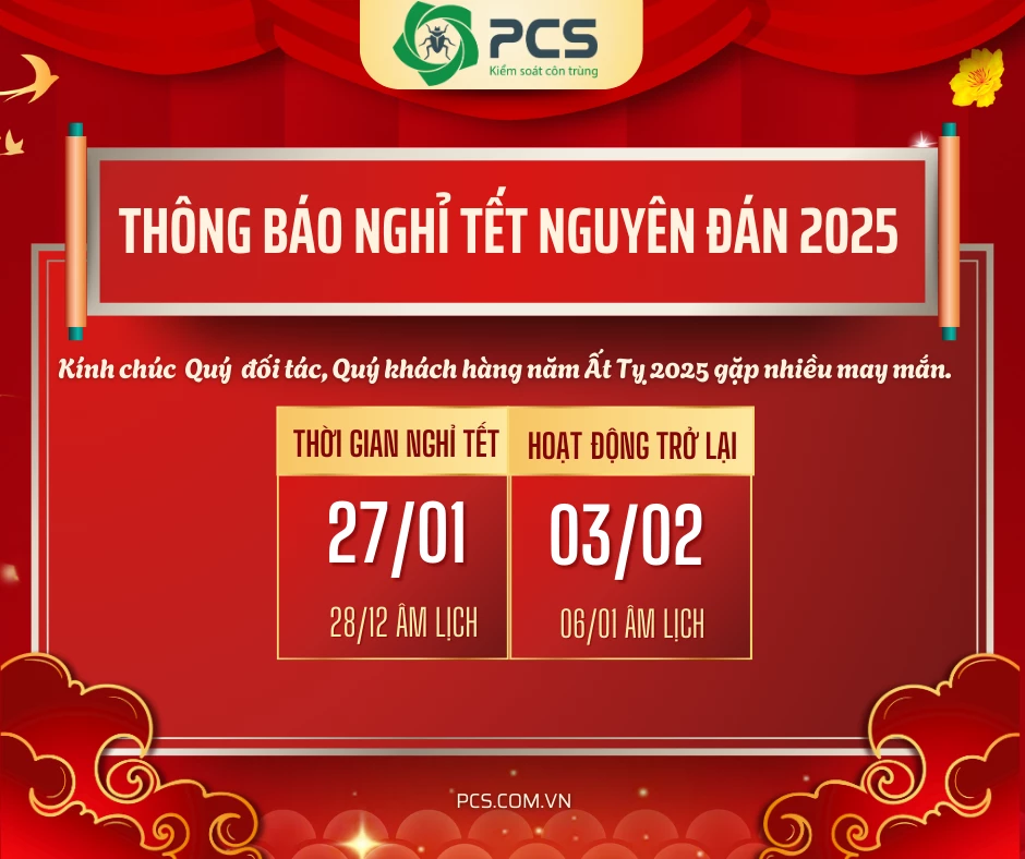 THÔNG BÁO NGHỈ TẾT NGUYÊN ĐÁN 2025