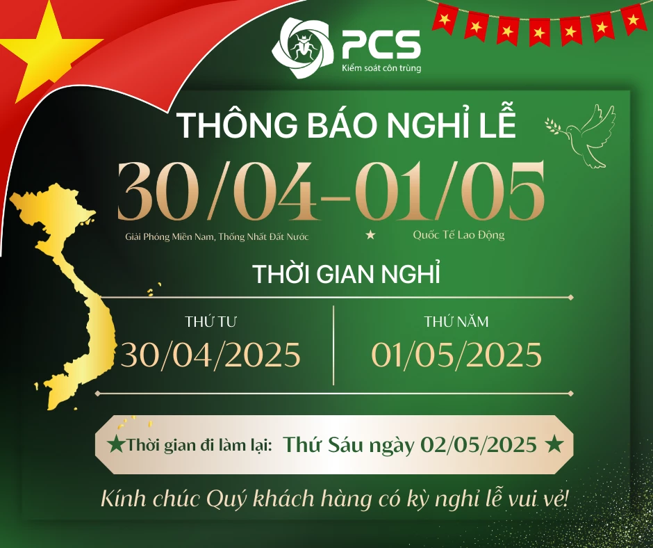 THÔNG BÁO NGHỈ LỄ NGÀY CHIẾN THẮNG 30/04 VÀ QUỐC TẾ LAO ĐỘNG 01/05