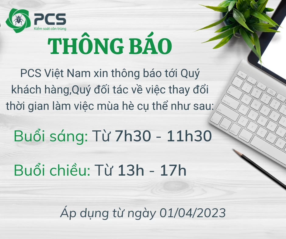 THÔNG BÁO THAY ĐỔI THỜI GIAN LÀM VIỆC